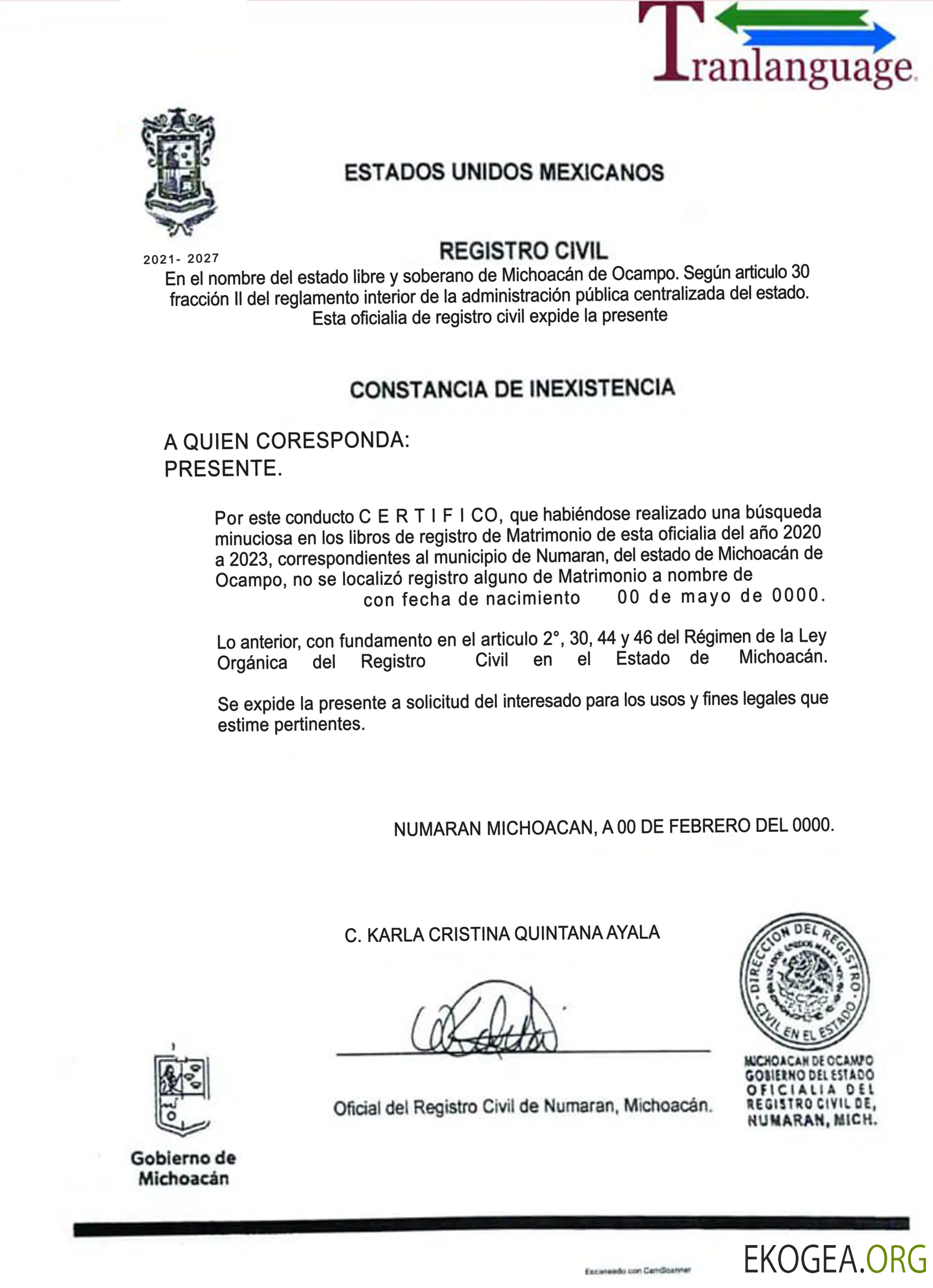 Certificat SAT du Mexique